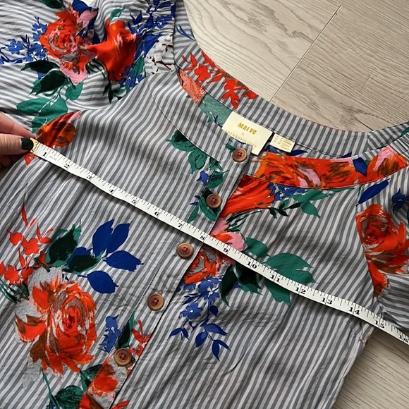 MAUVE by Anthropologie Lilorne Floral Buttondown size xs - Picture 9 of 13